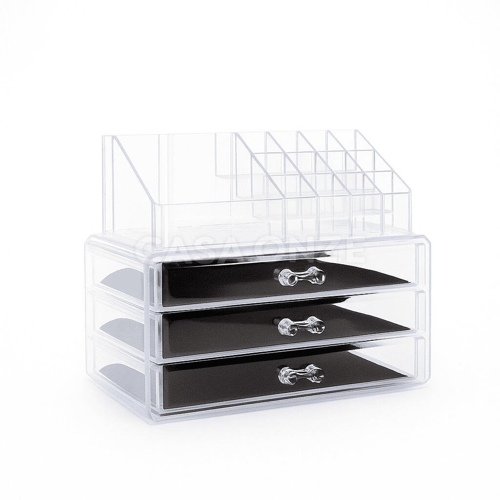 Organizador en acrílico - maquillaje y bisutería